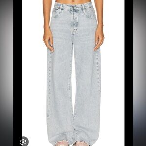 Agolde Dame high rise Wide-Leg Jeans in Revive Pale Blue